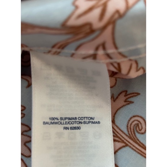 Lands End Womens Blue Floral Print Button Up Shirt Size 6 - Picture 6 of 6